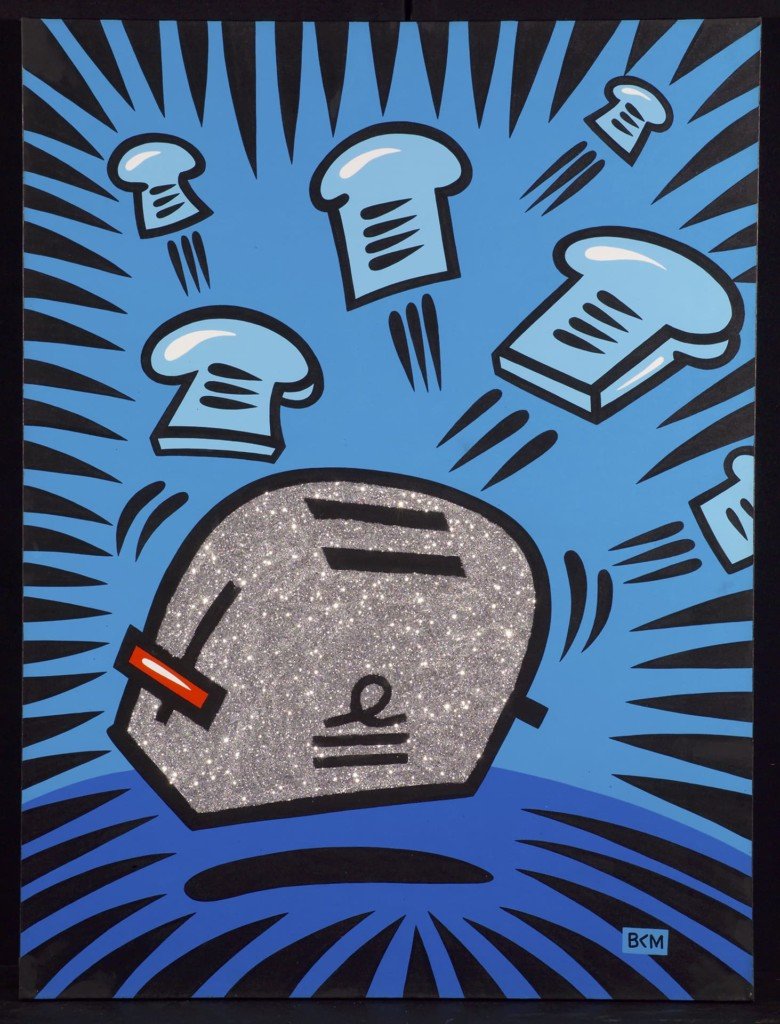 Blue Toaster with glitter_Burton Morris_48x36 cm