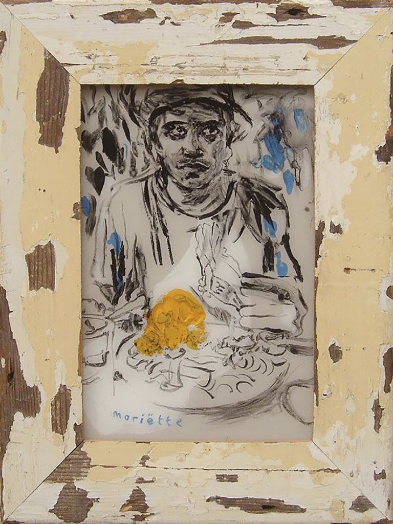 Breakfast_in_greece_Mariette Bergh_acrylic on glass_190x290cm